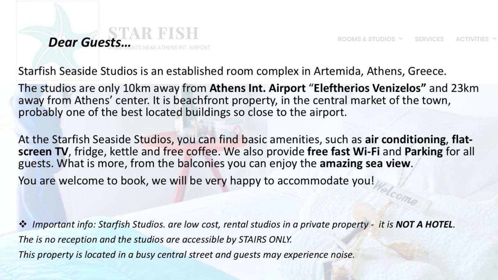 אפרטהוטל ארטמידה Starfish Seaside Studio מראה חיצוני תמונה